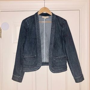 Blue Denim LOFT Open Denim Blazer Sz 10
